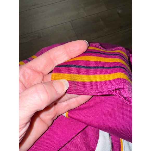 Nike‎ Purple Track Jacket Girls Medium Athletic Activewear Zip Up Stripes - Picture 5 of 5